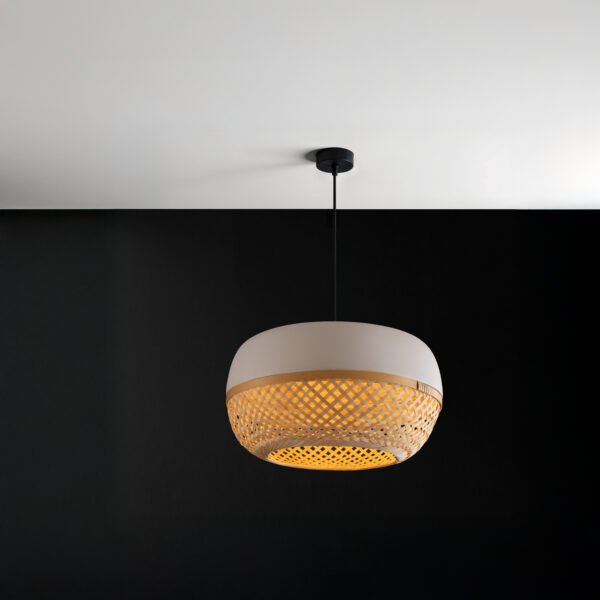 Aurora Bamboo Pendant – A Dance of Light and Shadow