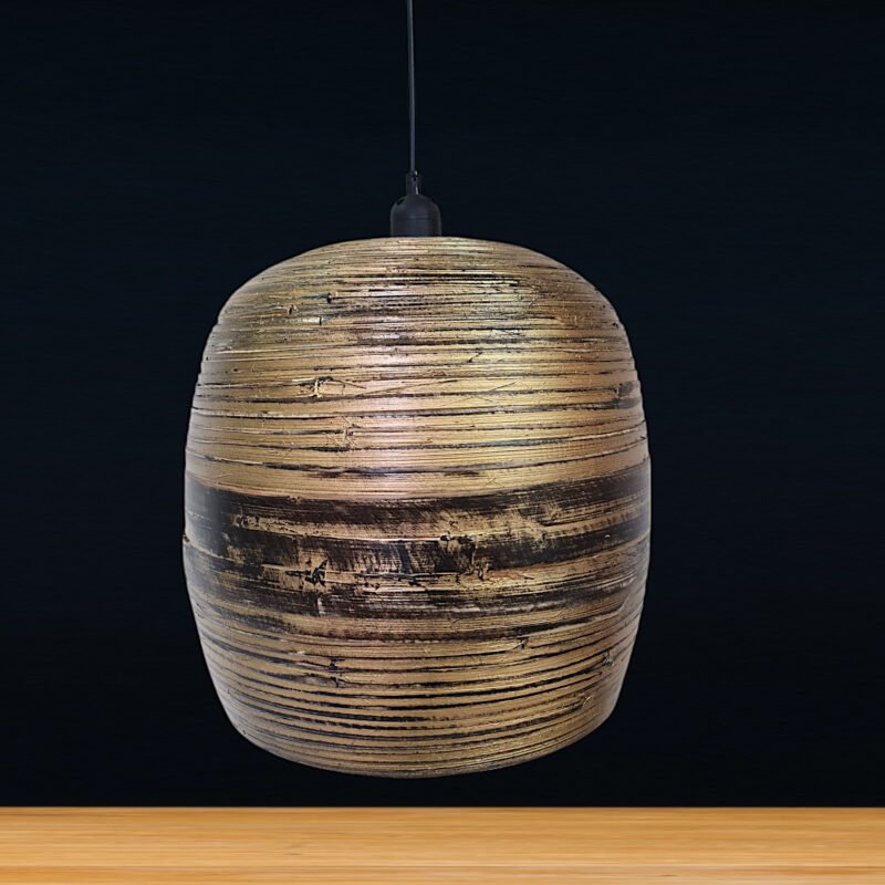 Eclipse Ember: The Rustic Bamboo Pendant