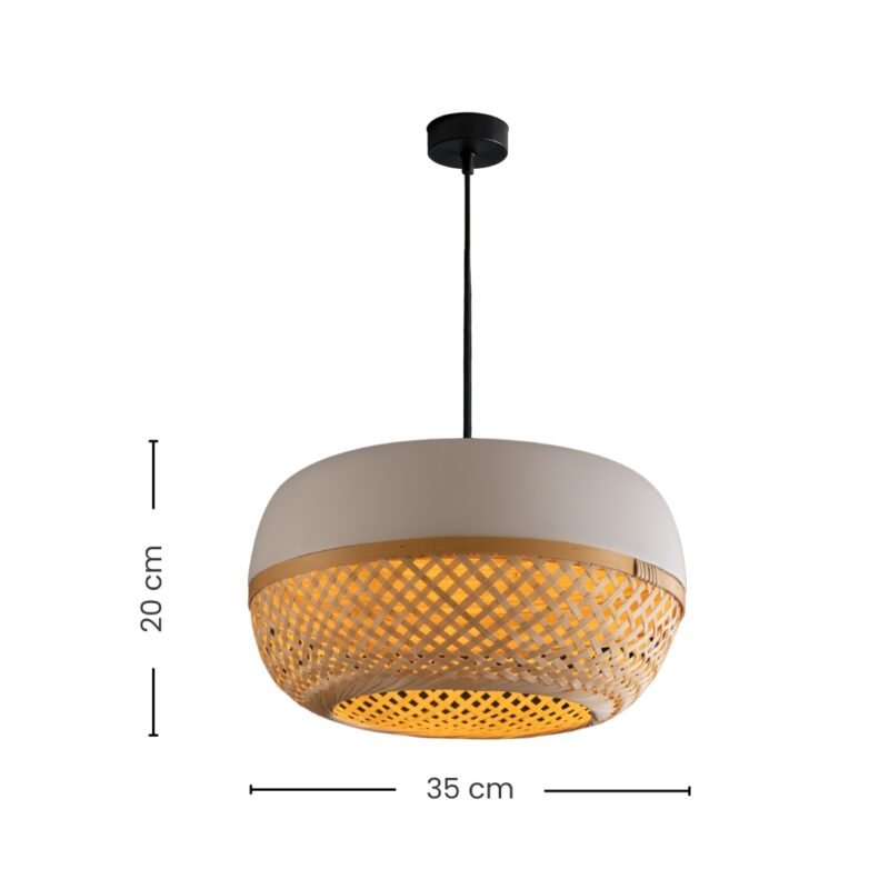 Aurora Bamboo Pendant – A Dance of Light and Shadow - Image 4