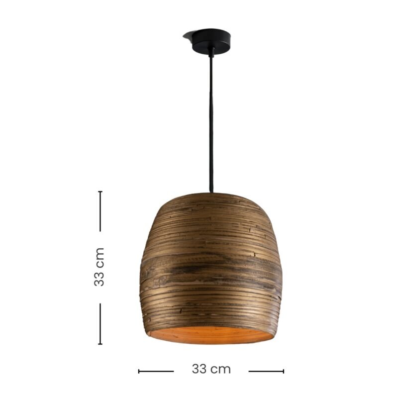 Eclipse Ember: The Rustic Bamboo Pendant - Image 4